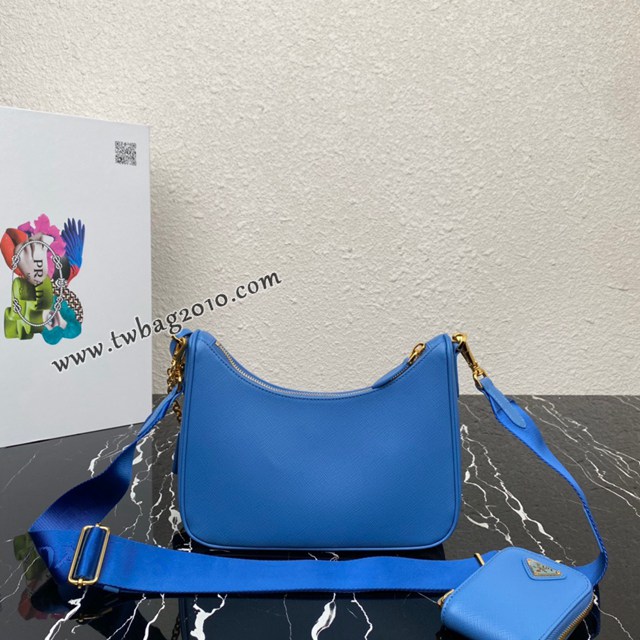 Prada專櫃新款Hobo手拎/腋下包 1BH204 普拉達新版本鏈條肩背斜挎女包 csp1674